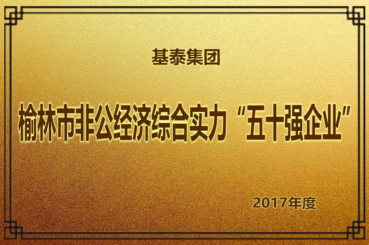 2017年度 榆林市非公經濟綜合實力“五十強企業(yè)”